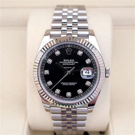 rolex datejust 41 black disal|Rolex Datejust 41 for sale.